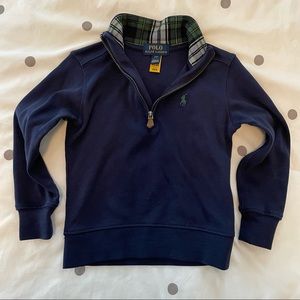 Toddler Boy Polo Ralph Lauren Quarter Zip, Navy